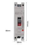 Rock Solid Dc Circuit Breaker With Thermal Cut Off For Solar Rv And Ev Battery Bank Protection 12V To 500V 80 Amp MCCB Switch viewed from the front with switch position.
