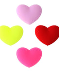 Heart Shaped Tennis Dampeners Set Of 4 Silicone Vibration Absorbers For Rackets in red, pink, yellow, purple