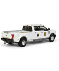 Ford F-350 Dually 4x4 Police Diecast Model 1:64 White Detroit Mounted Police Dually Drivers Series 8 By Greenlight rear view