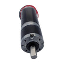 Close-up of Beefy Micro Planetary Gear Motor With 32mm Planet Reducer, durable metal body, showing 8mm shaft.