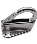 Spring Snap Attach Rope Hook in 316 Stainless Steel for Fender Points and Mooring, Beefy Marine Boat Hardware, side view