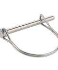 Extended PTO pin with safety loop, 1/4 in x 2-3/4 in, marine-grade 316 stainless steel