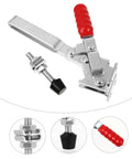 Fixed Toggle Clamp Set With Rubber Tips, Quick Release Woodworking Hold Downs For Workshop Workholding And Welding Fixtures