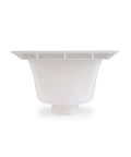 Side view of Floor Mounted Utility Sink With 3 Inch Socket White Small Workhorse Sink For Garage Or Laundry Room And Workshop Built
