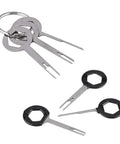 Heavy Duty Wire Terminal Removal Tool Set Three Piece Kit For Auto Electrical Plug Connector Pin Extractor With Comfortable Metal Handle, tools on key ring.
