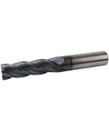 Carbide long end mill with 4 flutes, 9/16-inch shank, AlTiN coating, side view