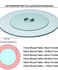 Image of Heavy Duty 43 Inch Lazy Susan Turntable Smooth 360 Rotating Tempered Glass Dining Table Serving Tray Silent Ball Bearing Kitchen Game Changer That Handles Any Spread Without Breaking A Sweat Tonight.