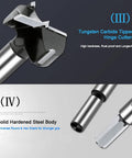 NICAVKIT 3-inch carbide-tipped Forstner drill bit for hardwood; carbide cutter and hardened steel body with hex shank.
