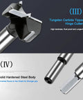Top Shelf 2 1/2 Inch Carbide Forstner Drill Bit, tungsten carbide tipped, solid hardened steel body for woodworking.