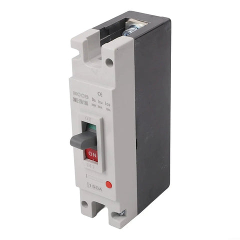 Rock Solid Dc Circuit Breaker With Thermal Cut Off For Solar Rv And Ev Battery Bank Protection 12V To 500V 80 Amp Mccb Switch showing side view.