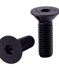 Heavy Duty Three Eighths Inch By Sixteen Thread Socket Cap Flat Head Countersunk Screws Set Of Ten In Alloy Steel Grade Ten Point Nine With Black Oxide Finish And Allen Hex Drive Full Coarse UNC Threads For Cars Motors Machinery And DIY Projects