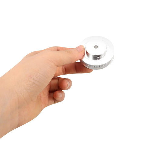 Premium Timing Pulley Wheel Kit With Synchronous Belt Gear For High Torque Ratio Reduction In CNC Printers And Model Machinery Builds For Pros aluminum pulley held in hand