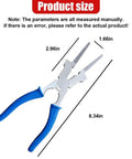 8 Inch MIG Welding Pliers 6 In 1 Handy Multi Tool For Wire Cutting Nozzle Removal Spatter Cleanup Wire Drawing Slag Removal Hammering