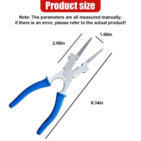 8 Inch MIG Welding Pliers 6 In 1 Handy Multi Tool For Wire Cutting Nozzle Removal Spatter Cleanup Wire Drawing Slag Removal Hammering