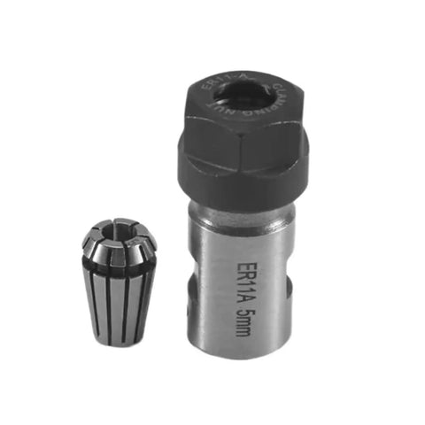 Top Tier One Piece Motor Shaft Collet Chuck Spindle Extension Rod For Milling Machines And Lathes with ER11A collet and 5mm size.