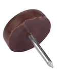 Durable Anti Slip Furniture Glides For Chairs And Tables 100 Pack Coffee Color Flat Surface 18mm Thick Nail Pad