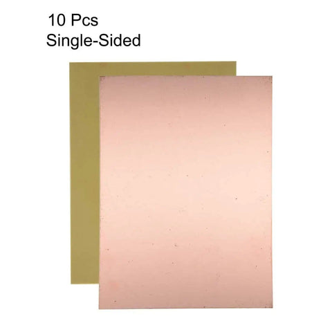 Single Sided Copper Clad FR4 PCB Board For DIY Prototyping 200x150mm 1.5mm Thick pack of 10 showing copper surface