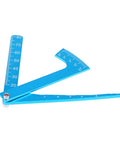 Heavy Duty Aluminum Alloy RC Camber Gauge Straight Edge Ruler Tool For Hella Precise Suspension Geometry and Swift Trackside Stance Tweaks On Buggy Trucks in blue color.