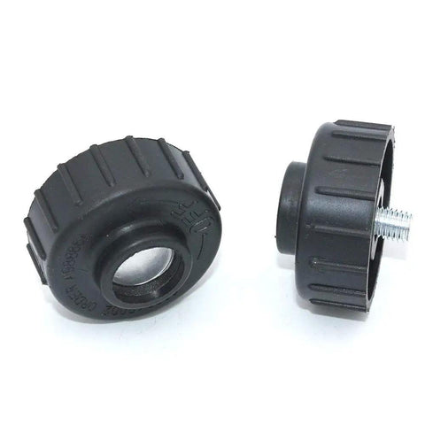 2 Pack Right Hand Thread Retainer Bump Knob for Trimmer Head, fits Ryobi Homelite Toro John Deere Craftsman MTD, black plastic