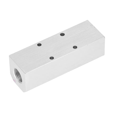 Heavy Duty Aluminium Pneumatic Manifold Block With Leakproof Sealing For Factory Use, 40x40mm Distribution, G1/2 Inlet And G1/4 Outlet, Durable Air Line Block SY40-02-3F.
