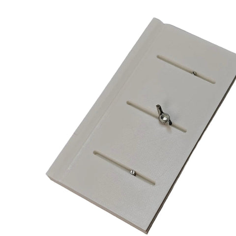 Universal Track Assembly Jig For Tank Models, Multi Functional Tool For Model Building shown in white plastic with alignment slots