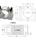 Diagram of CNC spindle motor 52mm holder for 52mm CNC Spindle Motor 400W DC 12 To 48V With ER11 ER16 Chuck and milling projects