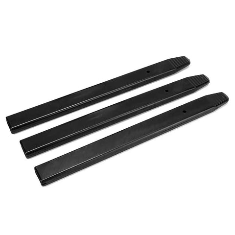Set of 3 black Protector Scratch Guard 3Pcs Lever Covers For Tire Bead Tool And Tire Machine Pry Bar Plastic Sleeve Shield displayed on surface.