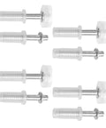 Closet And Folding Door Hardware Kit With Top Pivot And Guide Wheel, Tough As Nails Bifold Door Repair Set, 8 pc steel and plastic kit