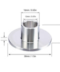 Kickass Precision 6 Piece Stainless Steel Router Guide Bushing Set For Woodworking Template Trimming, 16mm size, detailed dimensions.