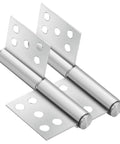 Heavy Duty Stainless Steel Detachable Lift Off Gate Hinges 5 Inch 2.5mm Thick Pair For Outdoor Doors Fire Door Install Rust Resistant