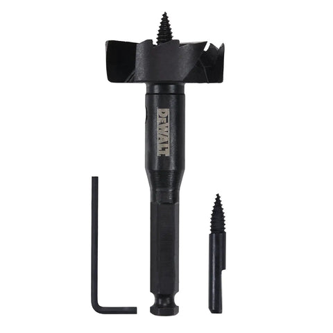 Self Feed Drill Bit 2 Inch With 7/16 Quick Change Shank, Three Hardened Cutting Surfaces For Long Life, Fast Chip Ejection