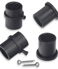 Flange Wheel Bushing Bearing Kit For Lawn Mower Repair Replaces 741-0990B 714-0162 741-0990 with pins, black bushings top view