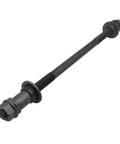 Top Shelf 9.45 Inch Long Rear Hub Shaft For Bike 3/8 Diameter 26 Tpi Threads Multispeed Wheel Axle Kit heavy duty steel axle with black finish