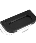 3 Inch Recessed Flat Black Drawer Pull Handle For Cabinets And Wardrobes, zinc alloy, flush ring rectangle style, with measurements