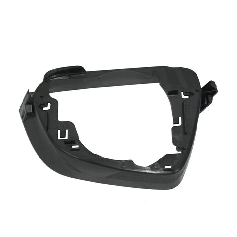 Left Side Rearview Mirror Housing Cover Frame For Tesla Model 3, detailed view of black plastic frame, custom fit replacement part.