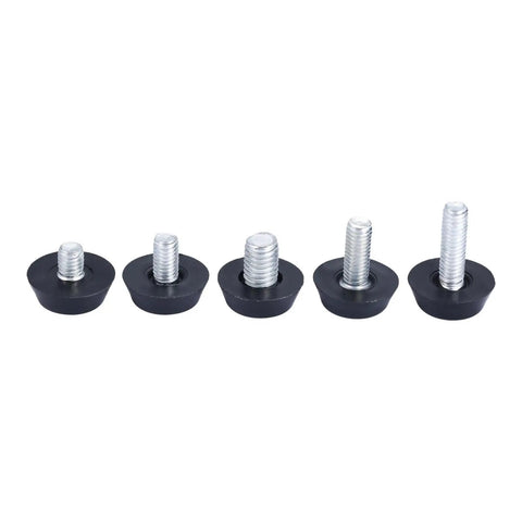 Five Durable Threaded Leveling Feet for Furniture Workhorse, Screw On Adjustable Glide Foot Levelers for Tables and Desks M6 M8