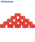 Sturdy As Heck Plastic Clip On Poultry Leg Bands 100 Pack For Birds Identification Bright Color Leg Rings stacked pyramid