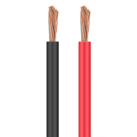 Black and red copper core wires for 24V 150mm Linear Actuator With 750N Thrust, Quiet DC Motor, IP54 Tough As Nails Build