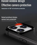 Close-up of Badass Shockproof Case for Iphone 13 Pro Max with Built In Quick Mount showing raised camera lens protection.