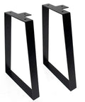 Heavy Duty Metal Table Leg Set 15.7 Inch High By 17.8 Inch Wide For Furniture DIY Sturdy Desk Stool Chairs Coffee Tables Benches End Tables Black Set Of 2 Ideal For DIY Projects And Home Builds With Stable Powder Coated Finish