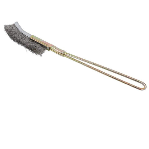 Ergonomic Bonsai Brush With Curved Or Straight Head Pipe Bend Pro Grade Rustproof Steel Garden Tool For All Skill Levels Non Toxic Finish Easy Grip Handle Essential Cleaning And Shaping Tool For Bonsai Enthusiasts And Beginners, curved steel brush