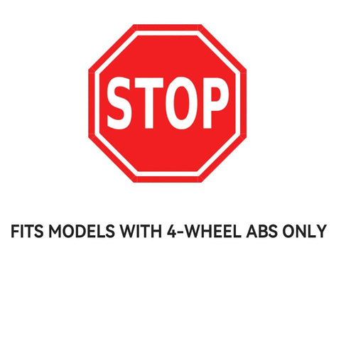Stop sign with text 'Fits models with 4-wheel ABS only' for Pair Front Wheel Bearing Hubs Assembly For Dodge Ram 1500 2002-2005 With ABS 5-Lug Front Left And Front Right Replacements Includes 2 Hubs Direct-Fit OE-Style Wheel Bearings For Durable Performance And Smooth Steering
