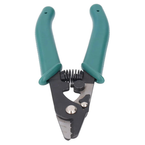 Heavy Duty 3 Hole Wire Stripper With Knockout Ergonomic Grip And Ridiculously Smooth Adjustable Aperture for cable prep.