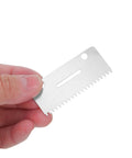 Pack Of 10 Heavy Duty Metal Tape Gun Blades Replacement For 4 To 5 Cm Packing Tape Dispensers serrated cutter blade held in hand