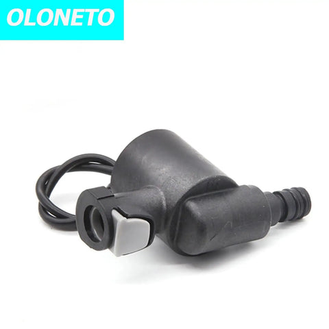 Two Pack Compact Water Flow Generator For Faucets Micro Hydropower Turbine With 12mm Quick Connect Nylon Body, angled view