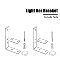 Heavy Duty Light Bar Bracket Set 2 Piece For Backrack And Roll Bar Mounts Easy Drill On Installation parts diagram