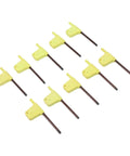 Solid 10-Piece Torx Screwdriver Set With Red Handles Featuring T5 To T20 Star Bits Perfect For Fixing Electronics Auto And Home Appliances Made Of Durable Steel That Is Built To Last And Ready For Any Heavy Lifting Job You Got. 10-piece Torx bit set, yellow handles, steel shafts