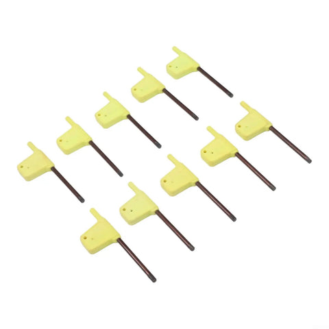 Solid 10-Piece Torx Screwdriver Set With Red Handles Featuring T5 To T20 Star Bits Perfect For Fixing Electronics Auto And Home Appliances Made Of Durable Steel That Is Built To Last And Ready For Any Heavy Lifting Job You Got. 10-piece Torx bit set, yellow handles, steel shafts