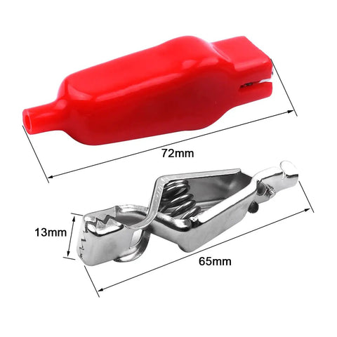 Heavy Duty 20 Amp Insulated Spring Loaded Alligator Clips For Electrical Testing, Truck Battery Connection, Circuit Hookups And Experiments
