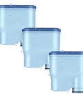 Replacement Water Filter For Fully Automatic Coffee Machines Softens Hard Water For Rich Aroma And Smooth Aftertaste Premium Cartridge three blue filters with water droplets